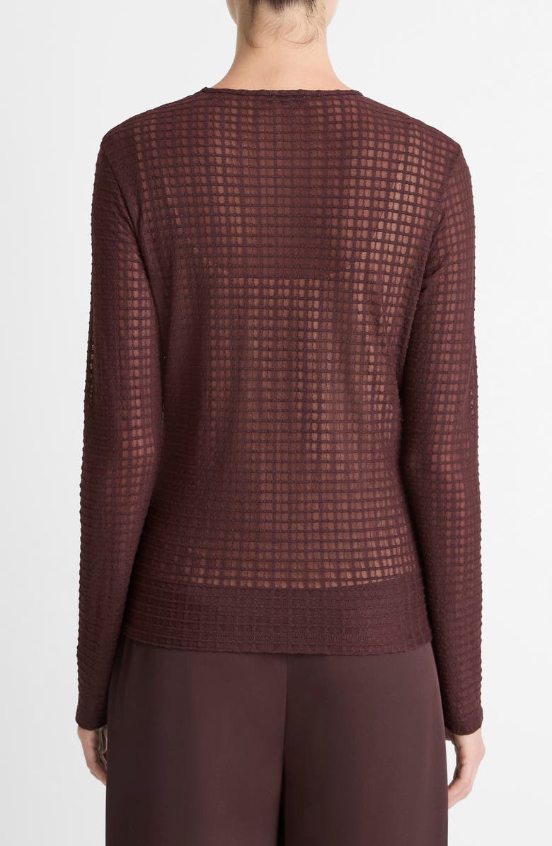 Vince Shadow Grid Top, Alternate, color, Fig