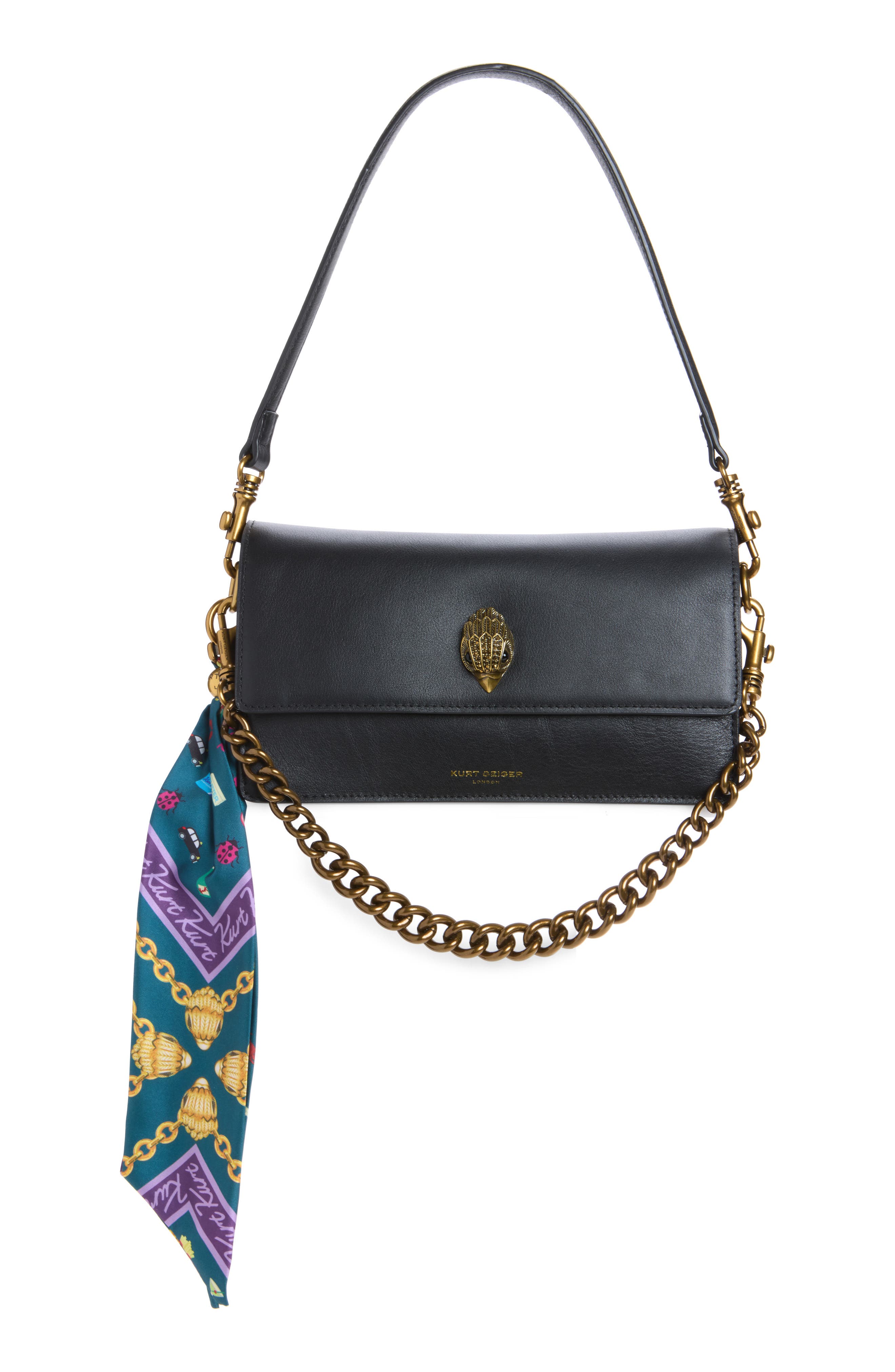 Shoreditch Soft Leather Shoulder Bag, Main, color, BLACK