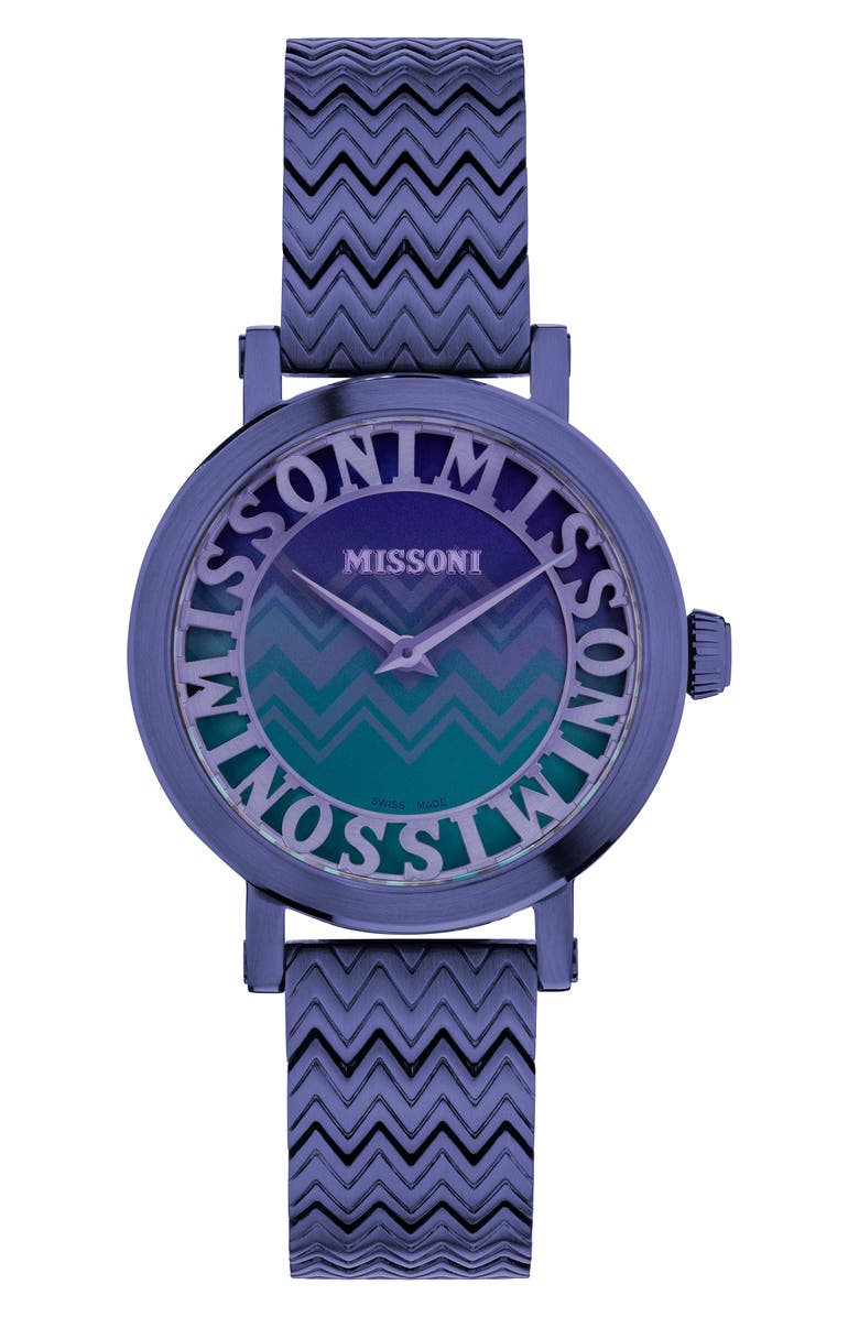 Missoni Melrose Bracelet Watch, 36mm, Main, color, Purple