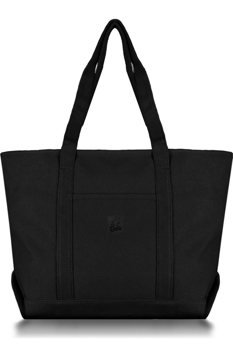 Dalix Ghost 23" Carryall Canvas Tote Bag, Alternate, color, Black