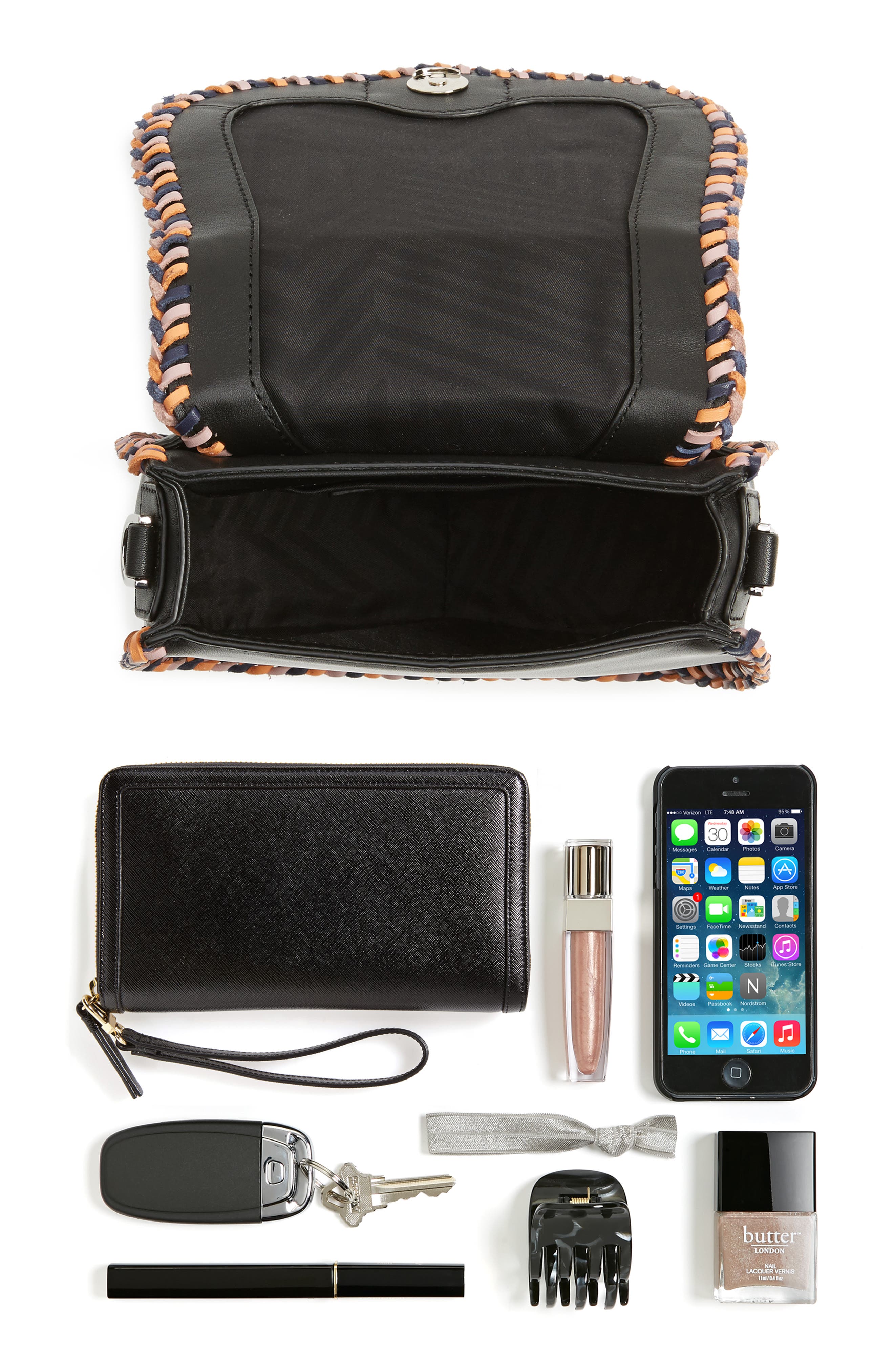 Rebecca Minkoff Chase Leather Saddle Bag, Alternate, color, 