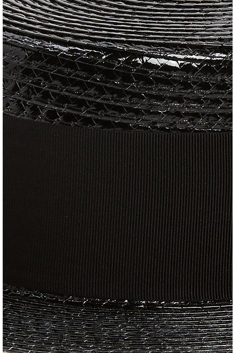 Boater Hat, Alternate, color, BLACK