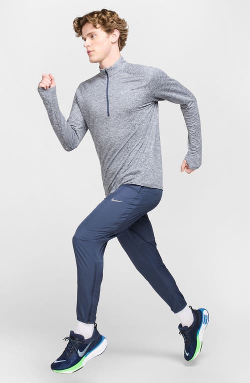 Shop Nike Dri-fit Stride Half Zip Running Top In Thunder Blue/heather