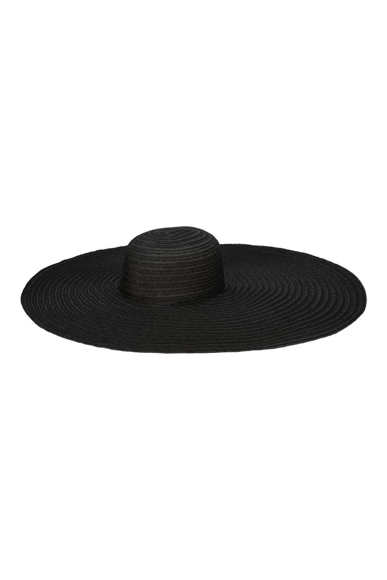 Large Brim UPF 50+ Floppy Sun Hat, Main, color, BLACK