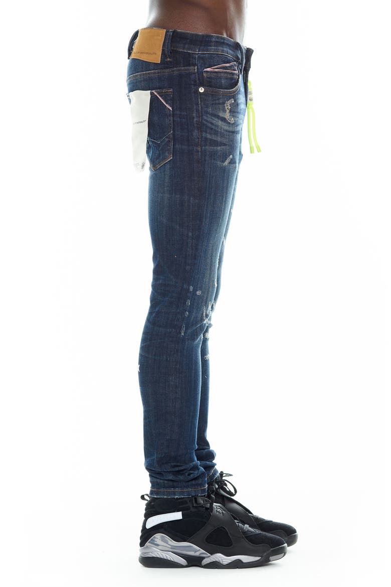 Punk Distressed Super Skinny Jeans, Alternate, color, ENZO