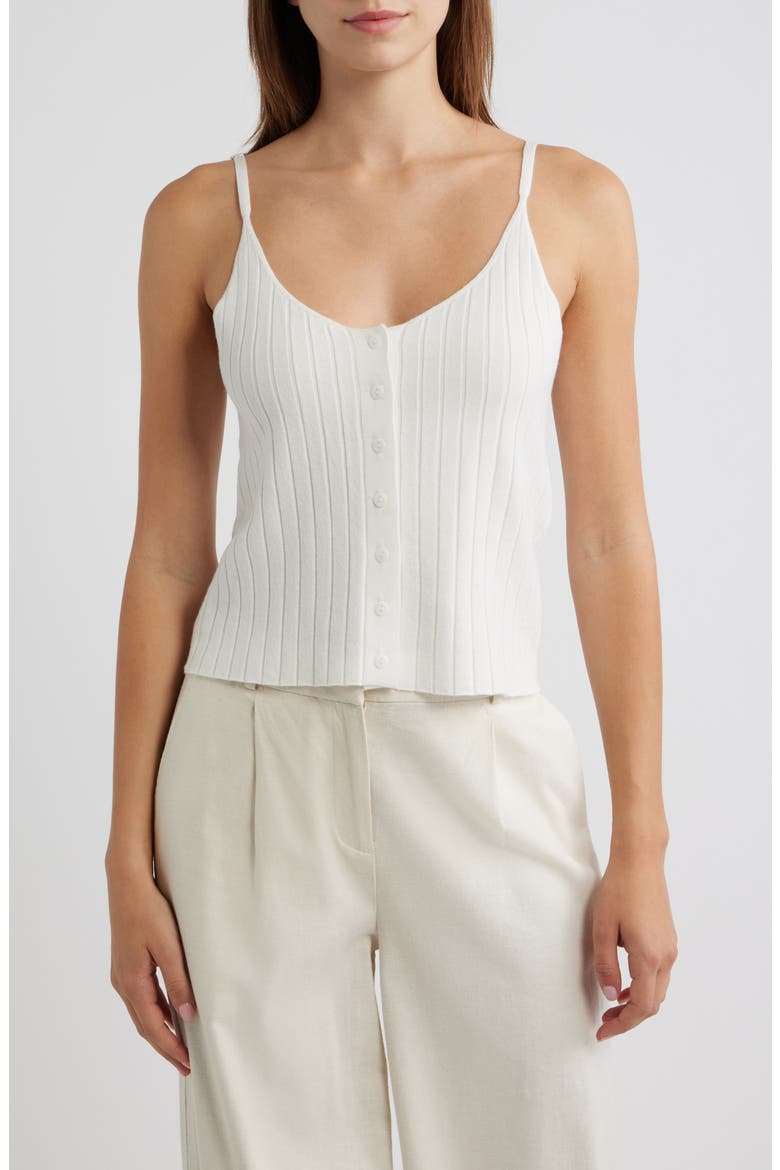 Vieste Rib Knit Camisole, Main, color, ECRU