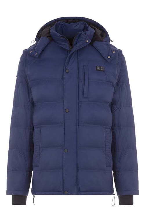 Helios The Heated Coat Helios 2-in-1 Heated Hybrid Coat In Blue