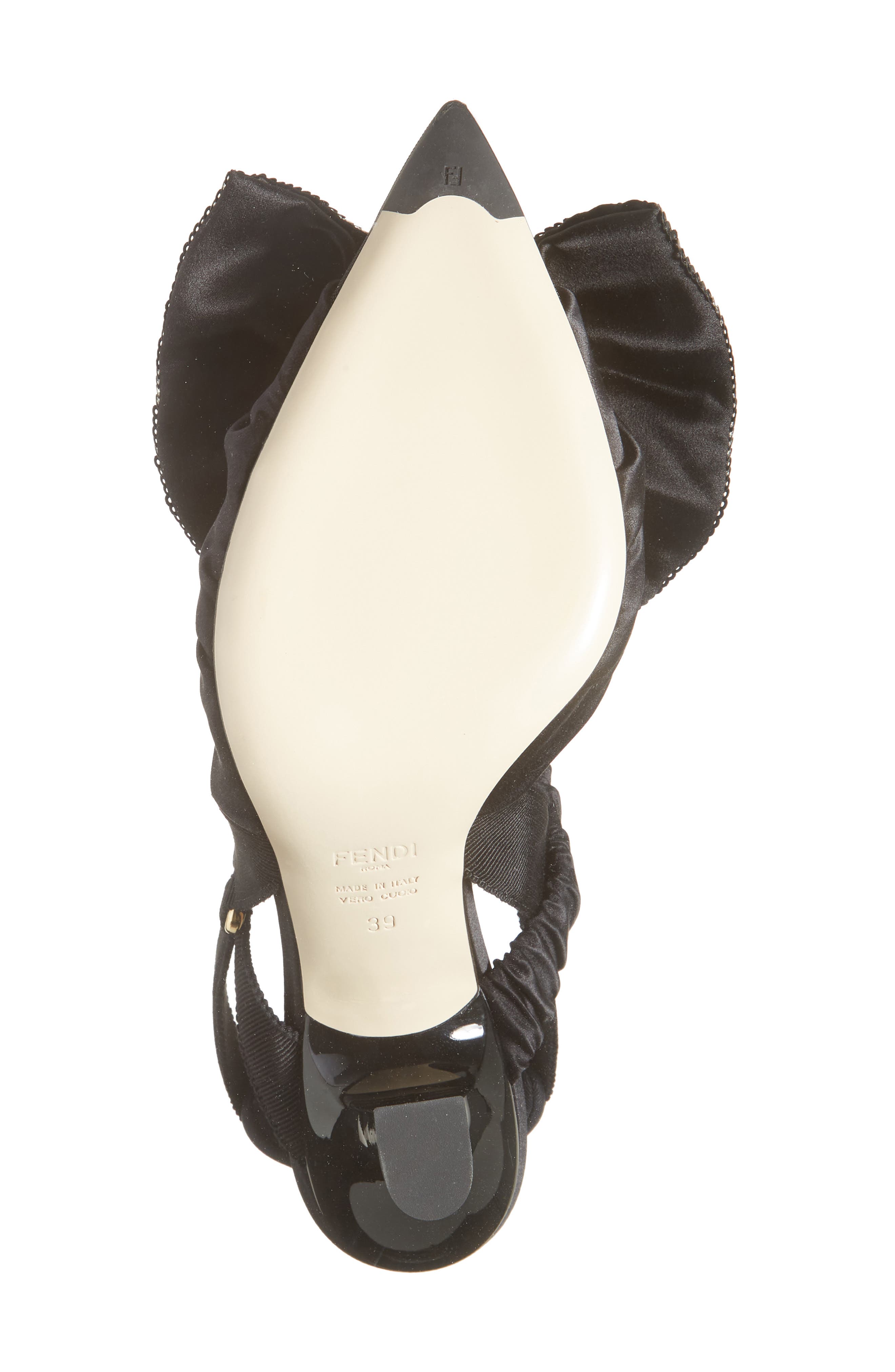 Fendi Colibri Bow Slingback Pump, Alternate, color, Black