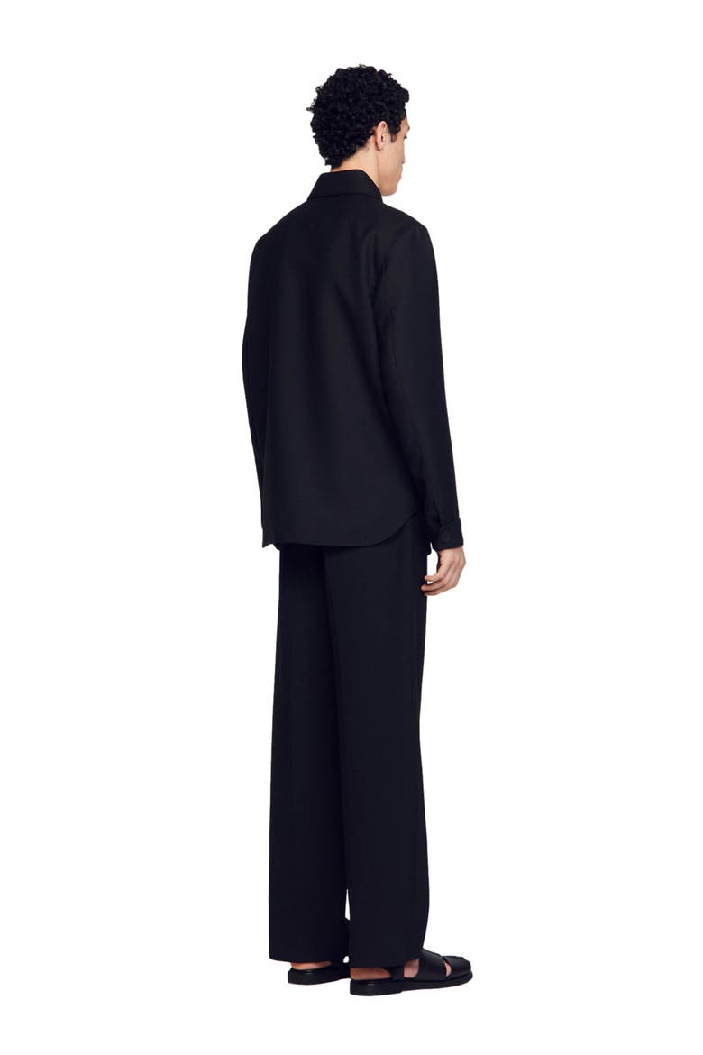 Buttoned overshirt, Alternate, color, Black