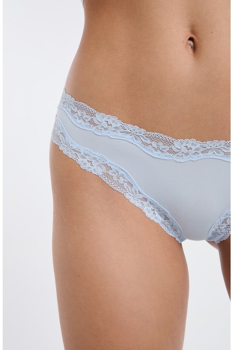 Pure Soft Lace Trim Hipster Briefs, Alternate, color, AZURE BLUE
