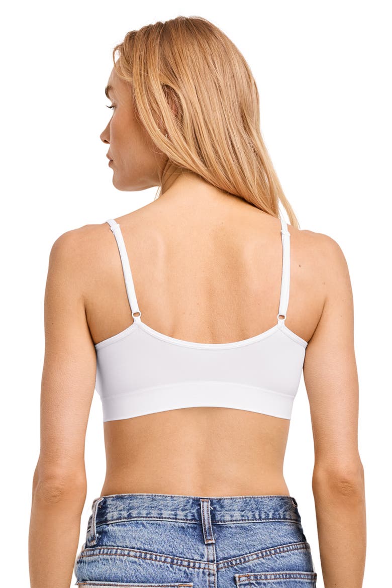 Women's Seamfree Stretch Cami Strap Bralette, Alternate, color, White