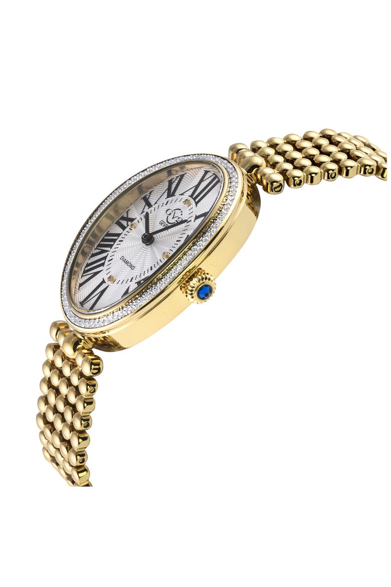 Piazza Diamond Accent Bracelet Watch, 29mm x 38mm, Alternate, color, GOLD