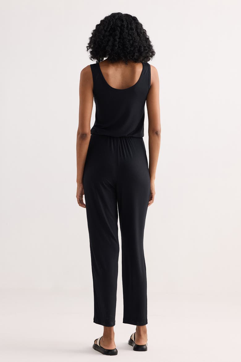 Relaxed Drawstring Jumpsuit, Alternate, color, Black