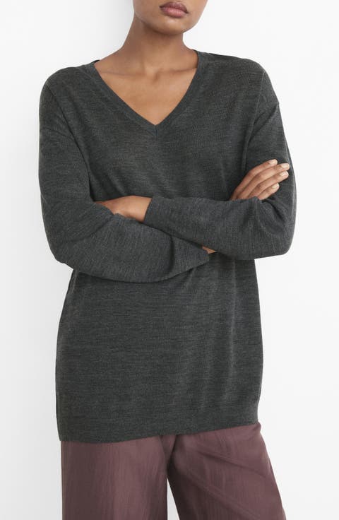 V-Neck Wool Pajama Sweater