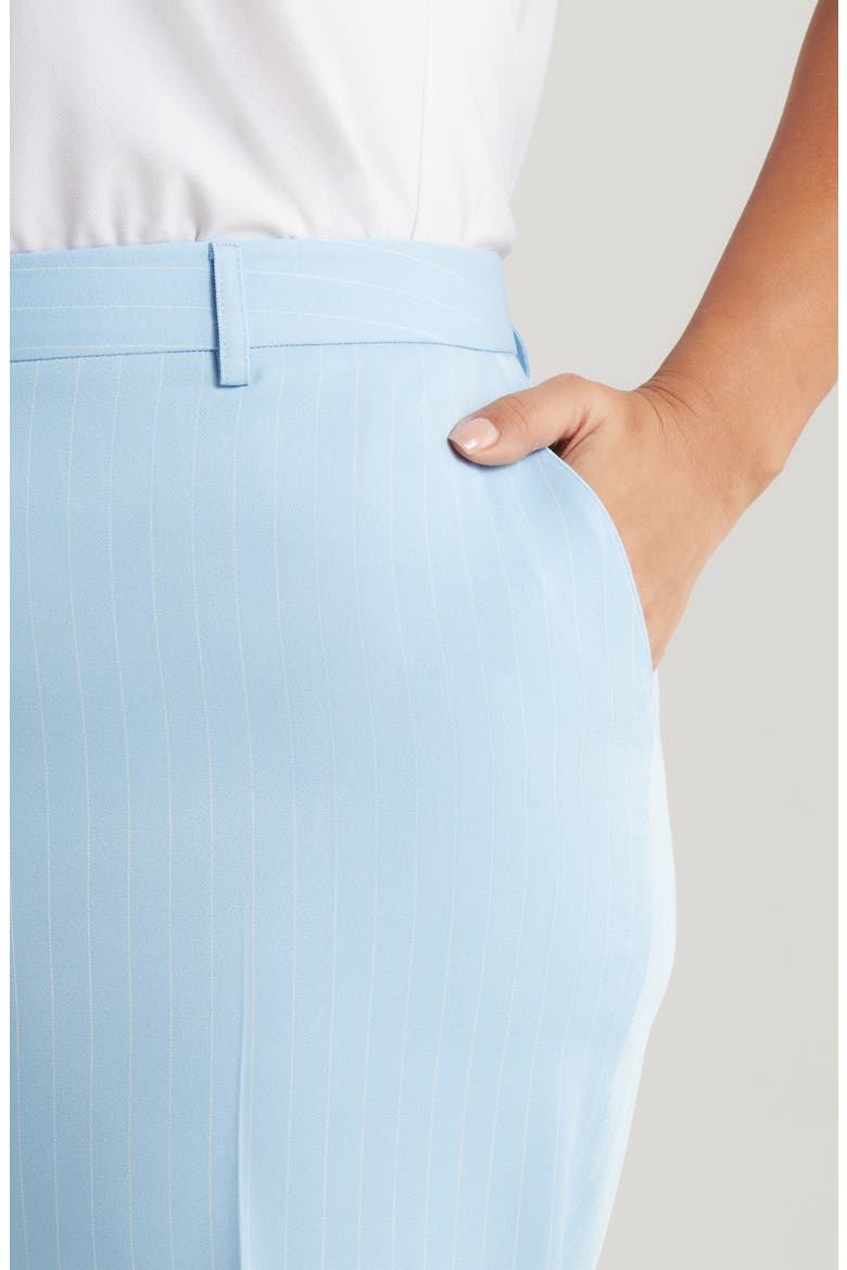 Classic Pinstripe Straight Leg Pants, Alternate, color, ICE BLUE