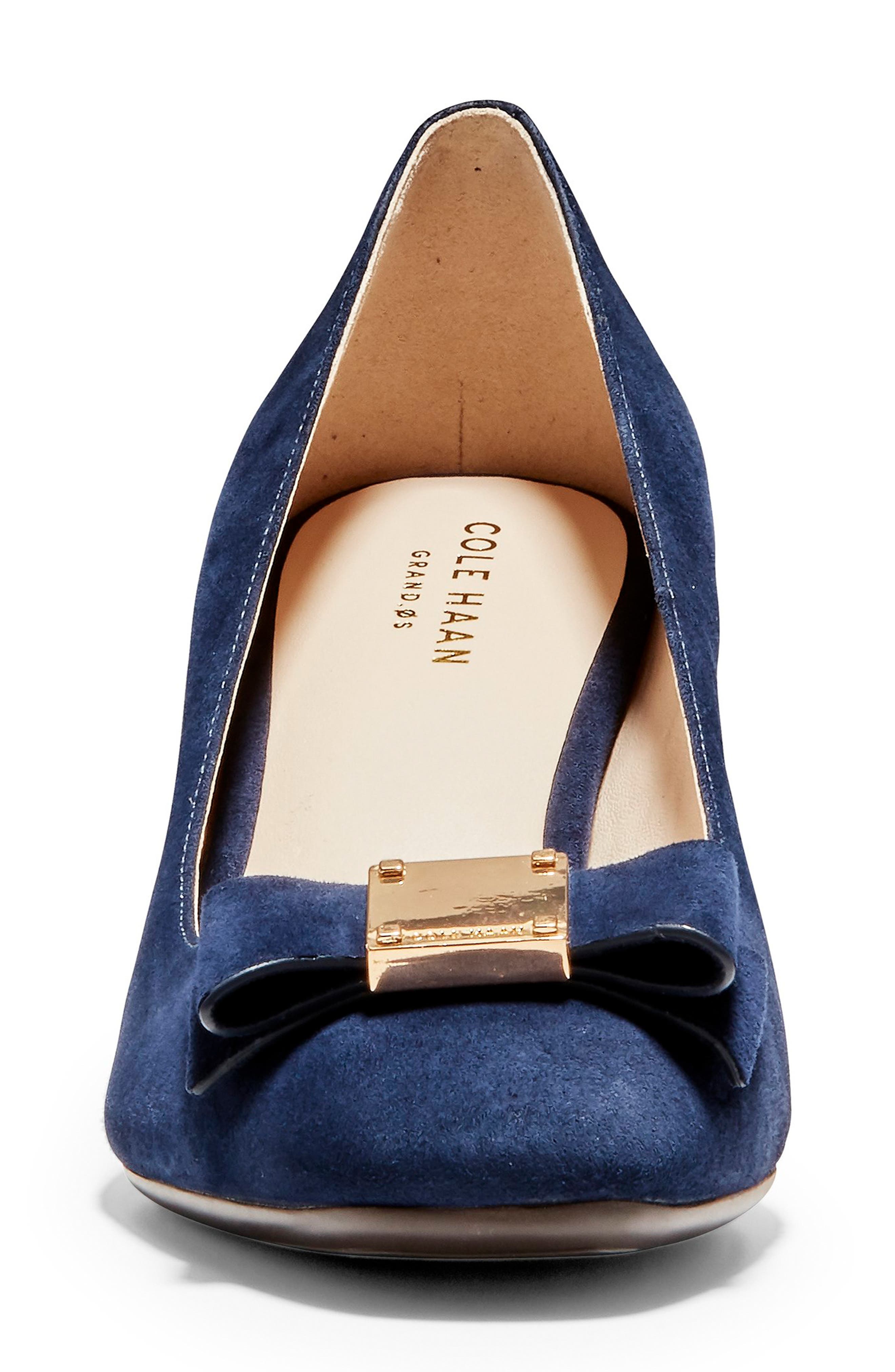 Tali Bow Pump, Alternate, color, MARINE BLUE SUEDE