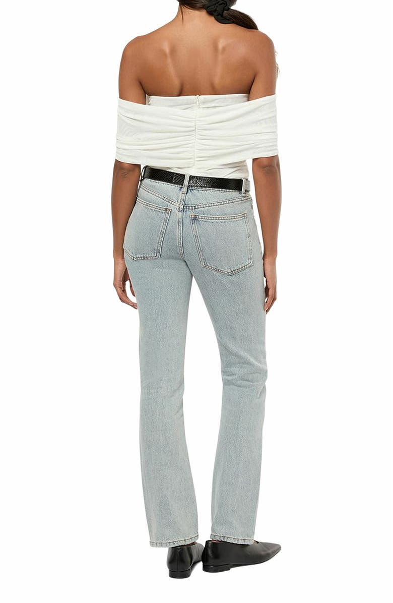 WeWoreWhat Mid Rise Straight Flare Jean, Alternate, color, Antique Wash