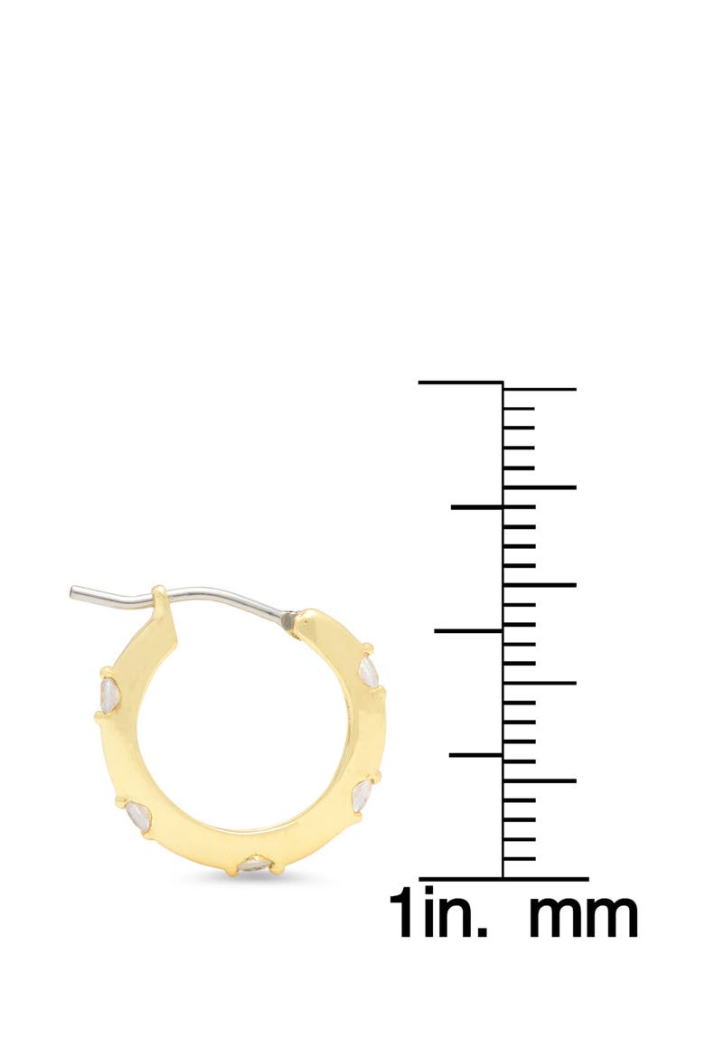 Kids' Cubic Zirconia Hoop Earrings, Alternate, color, GOLD