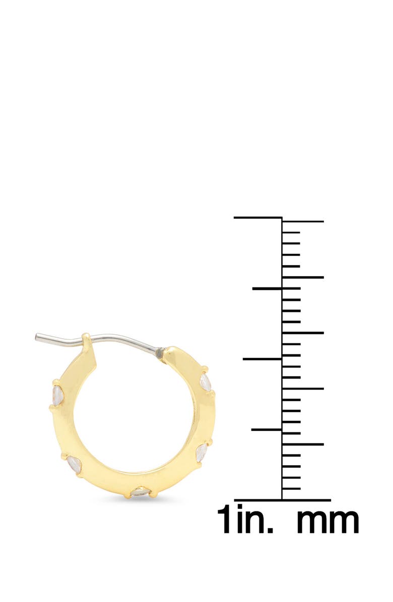 Lily Nily Kids' Cubic Zirconia Hoop Earrings, Alternate, color, Gold