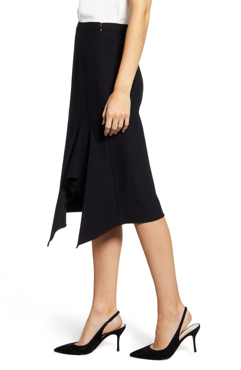 Ming Wang Asymmetrical Ruffle Hem Skirt, Alternate, color,