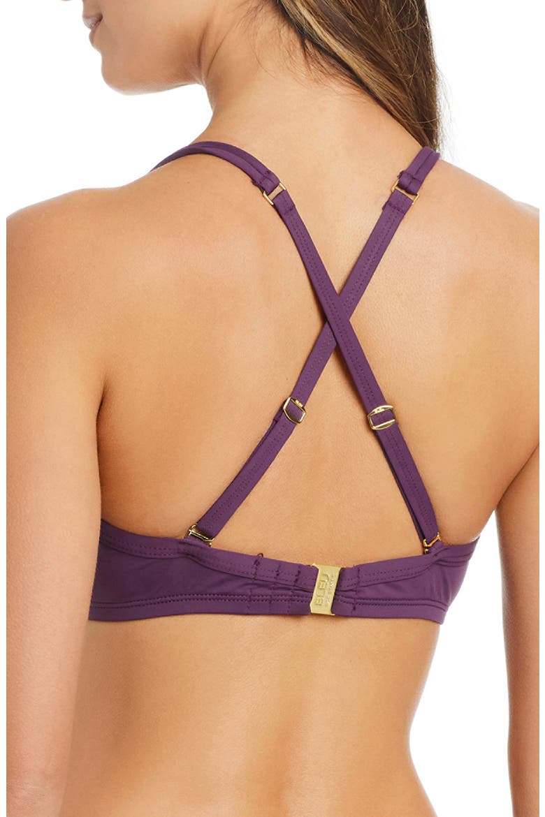 Ruched Underwire Bikini Top, Alternate, color, GRENACHE
