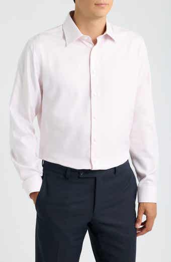 Trim Fit Check Premium Non-Iron Cotton Dress Shirt