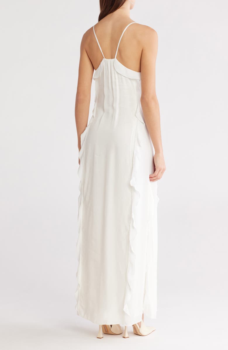 Simkhai Emily Ruffle Cami Maxi Dress, Alternate, color, Ivory