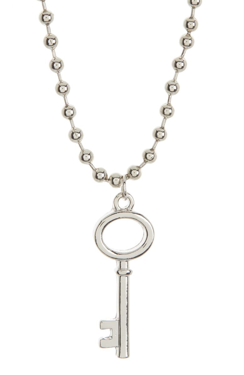 Abound Key Pendant & Ball Chain Necklace, Main, color, 