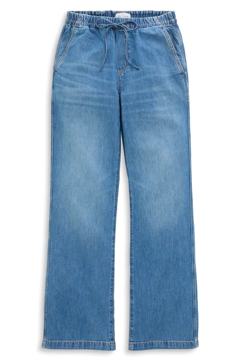 Adria Drawstring Wide Leg Jeans, Alternate, color, GALAXY