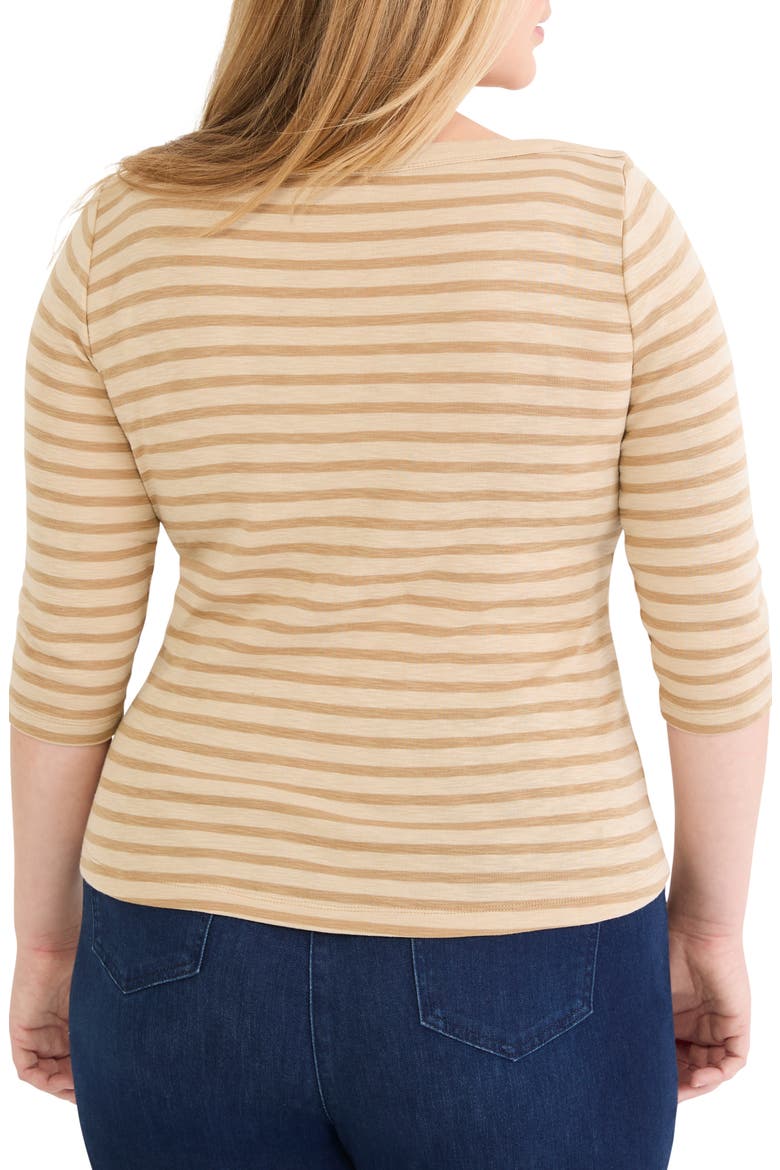 Stripe Boat Neck T-Shirt, Alternate, color, NEUTRAL MULTI