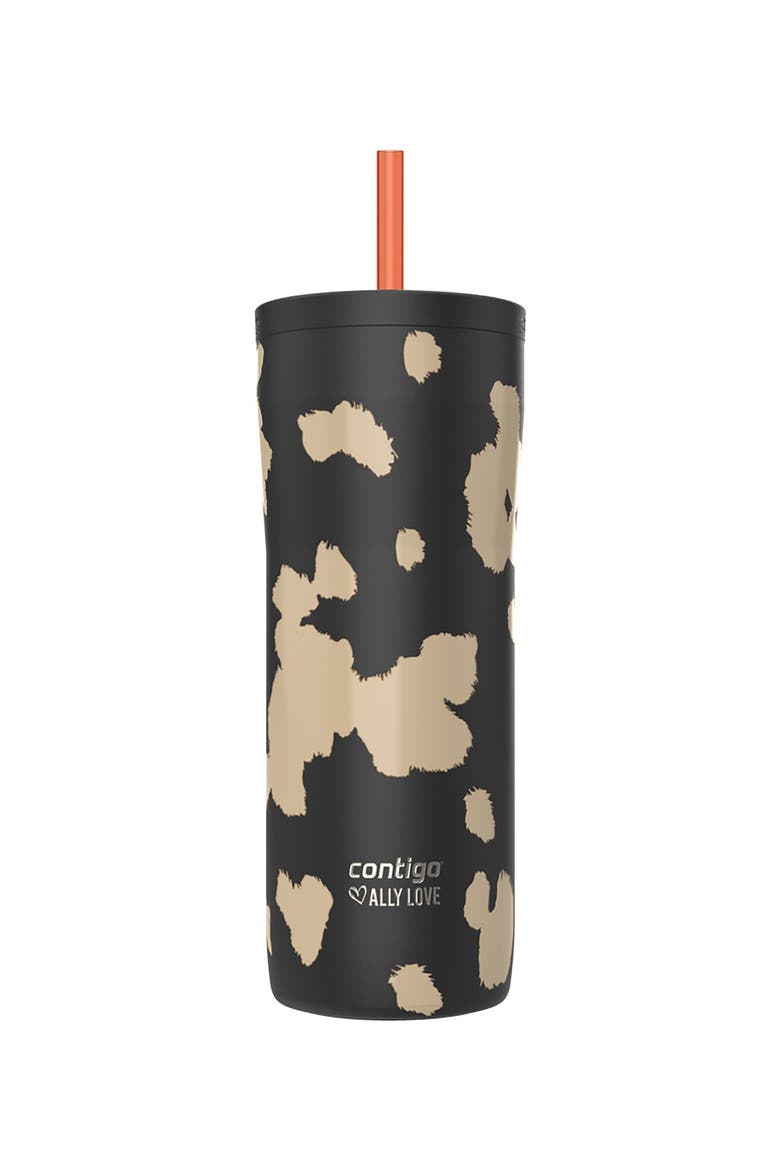 Streeterville 2.0 Stainless Steel Tumbler with Straw, Main, color, Licorice