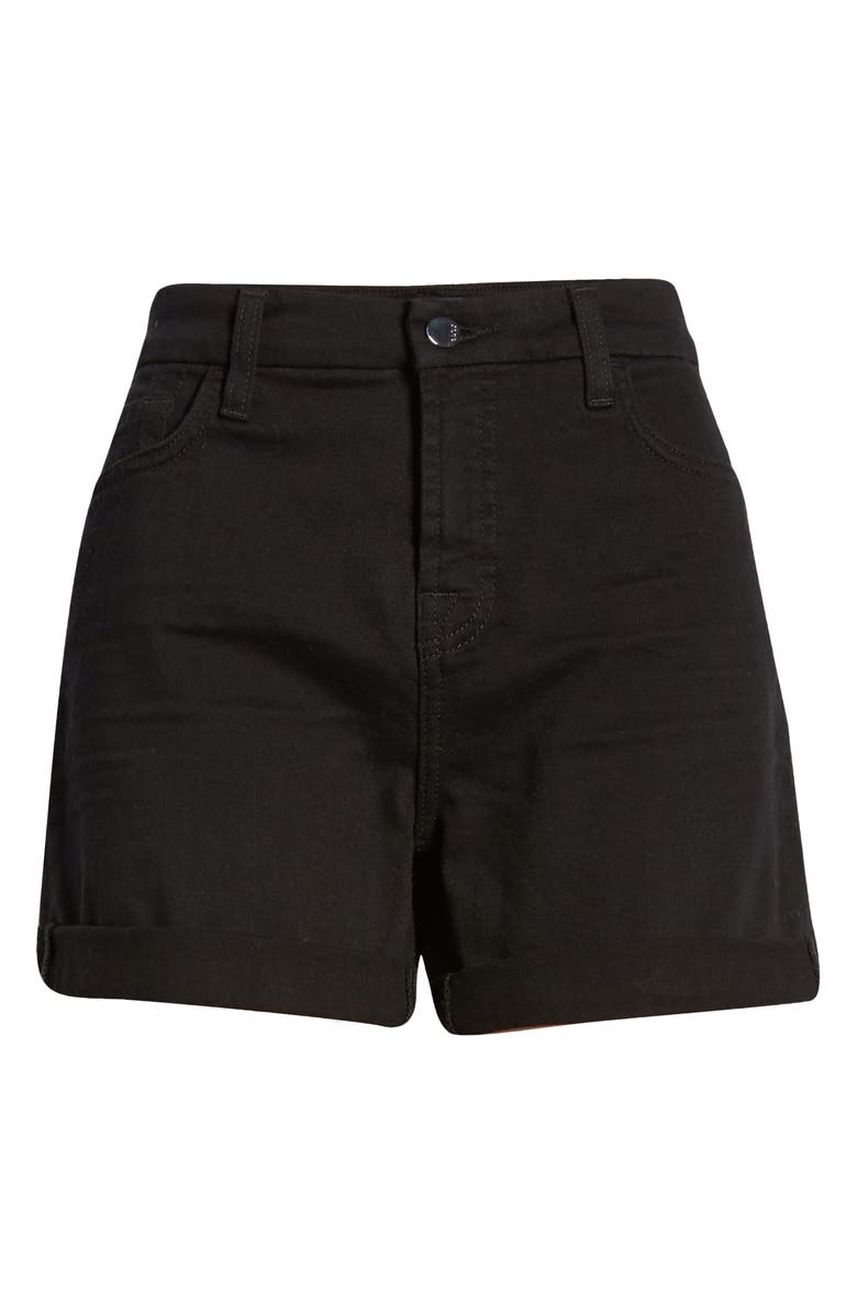 JEN7 by 7 For All Mankind JEN7 Roll Cuff Denim Shorts, Alternate, color, Black
