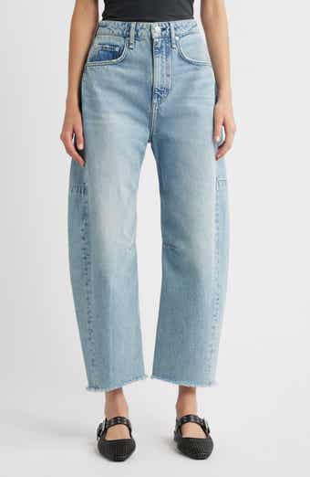 Charlie Super High Waist Crop Barrel Jeans