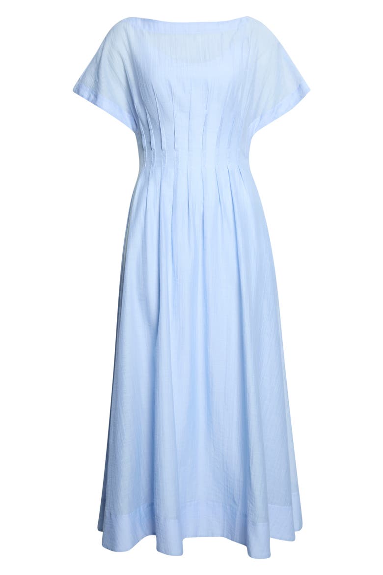 Textured Gauze Midi Dress, Alternate, color, BLUEBELL