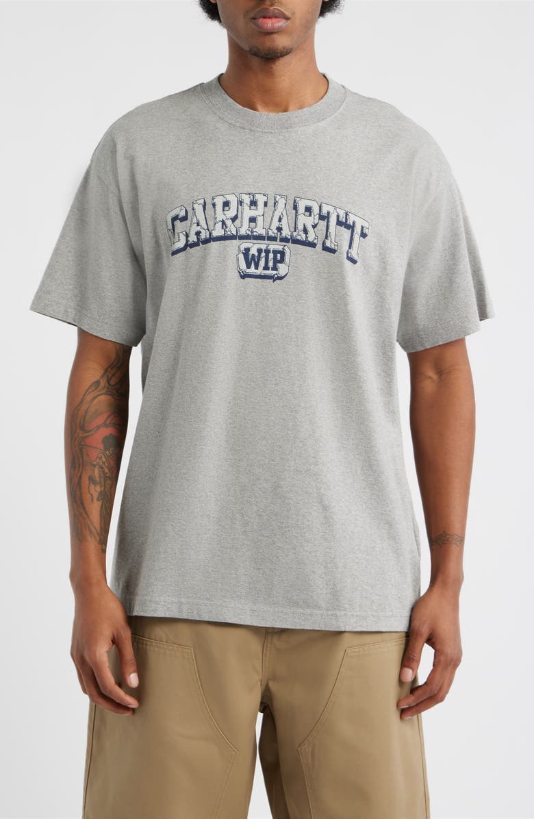 Carhartt Work In Progress Heavy Duty Organic Cotton Graphic T-Shirt, Main, color, Grey Heather