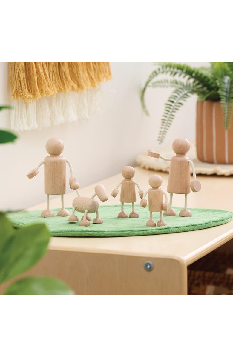 Kaplan Early Learning Company Wooden Family Playset, Alternate, color, Beige