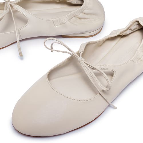 Bernardo 1946 Footwear Court Ballet Flat In White