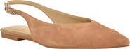 GUESS Dorazio Slingback Pointed Toe Suede Flat