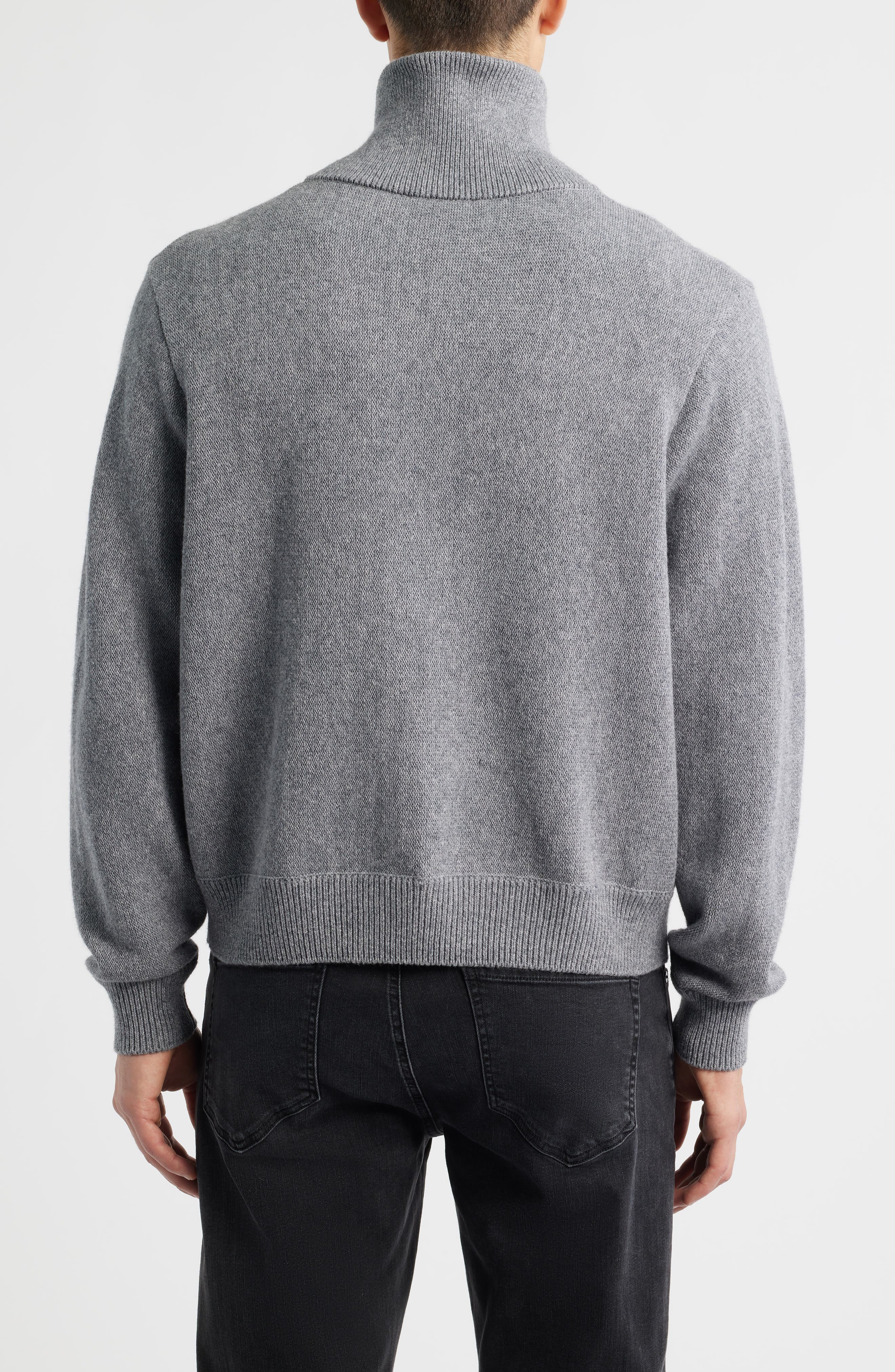 Half Zip Wool & Cotton Sweater - image 4