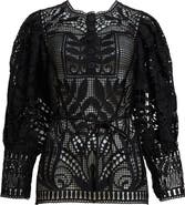 FARM Rio Guipure Lace Top