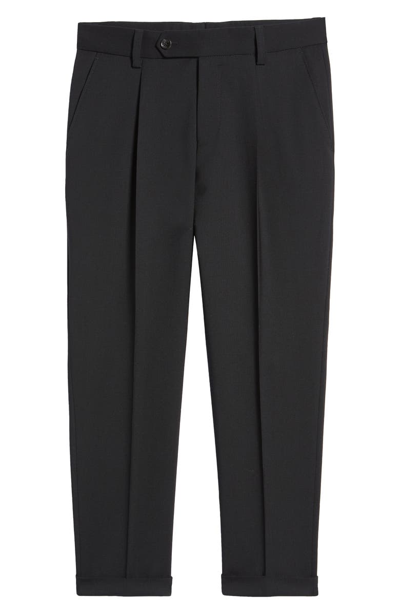 BOSS Perin Pleated Wool Blend Trousers, Alternate, color, 