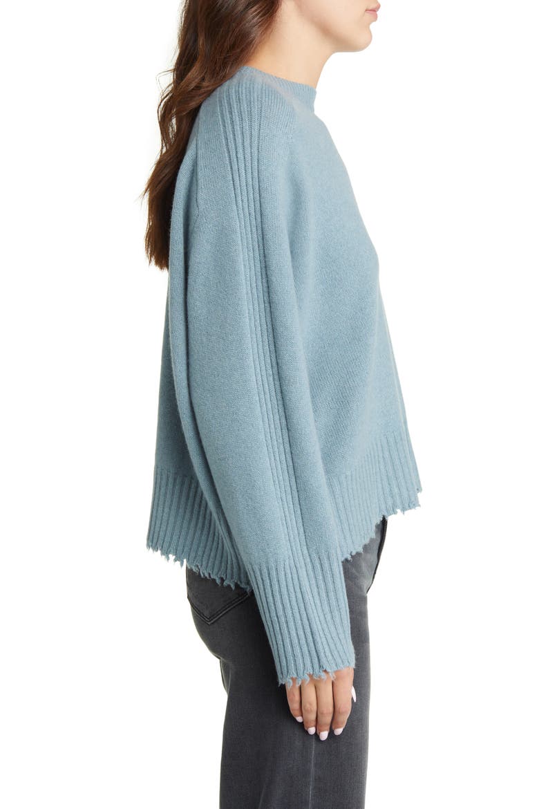 Kiera Cashmere Blend Crewneck Sweater, Alternate, color, BLUE SLATE