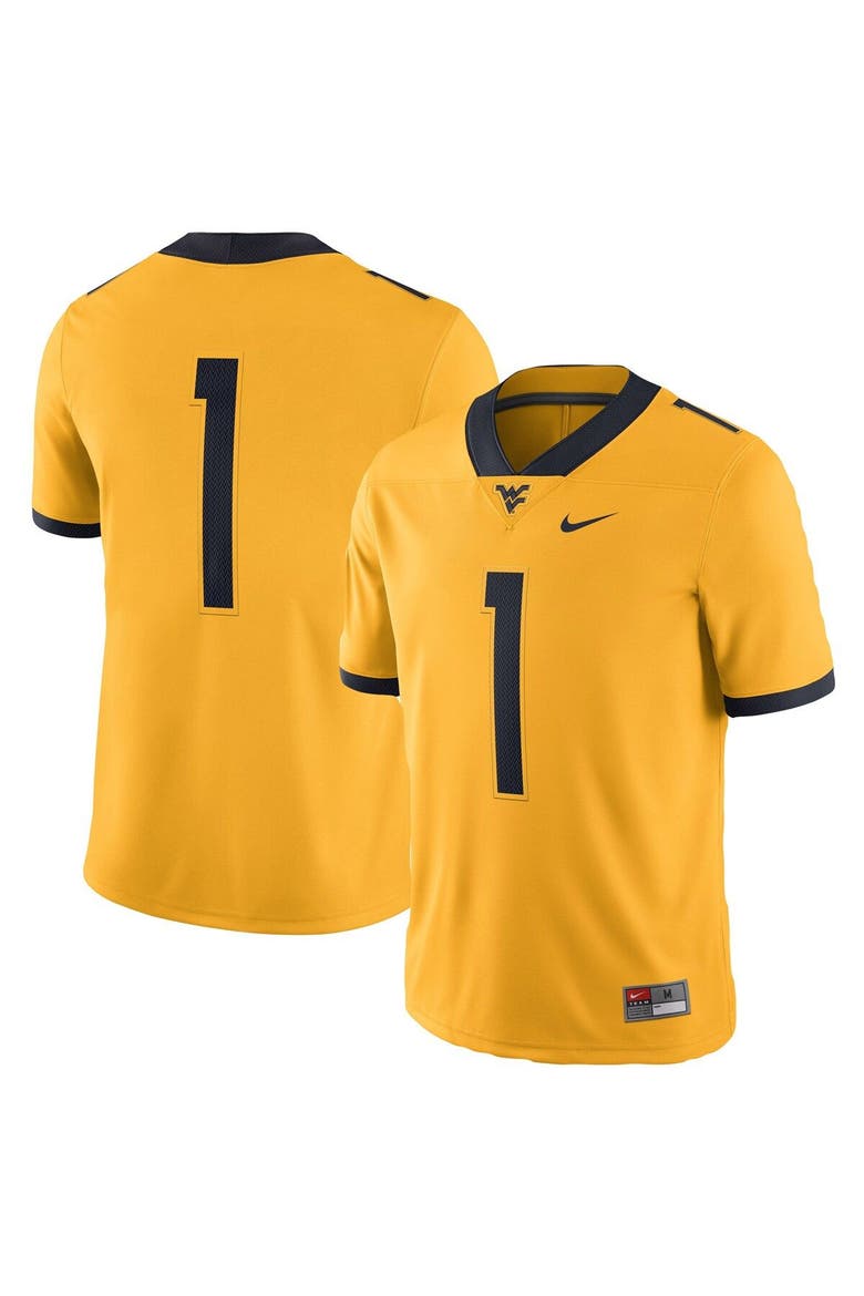 Men's Nike Gold West Virginia Mountaineers Alternate Game Jersey, Main, color, Gold