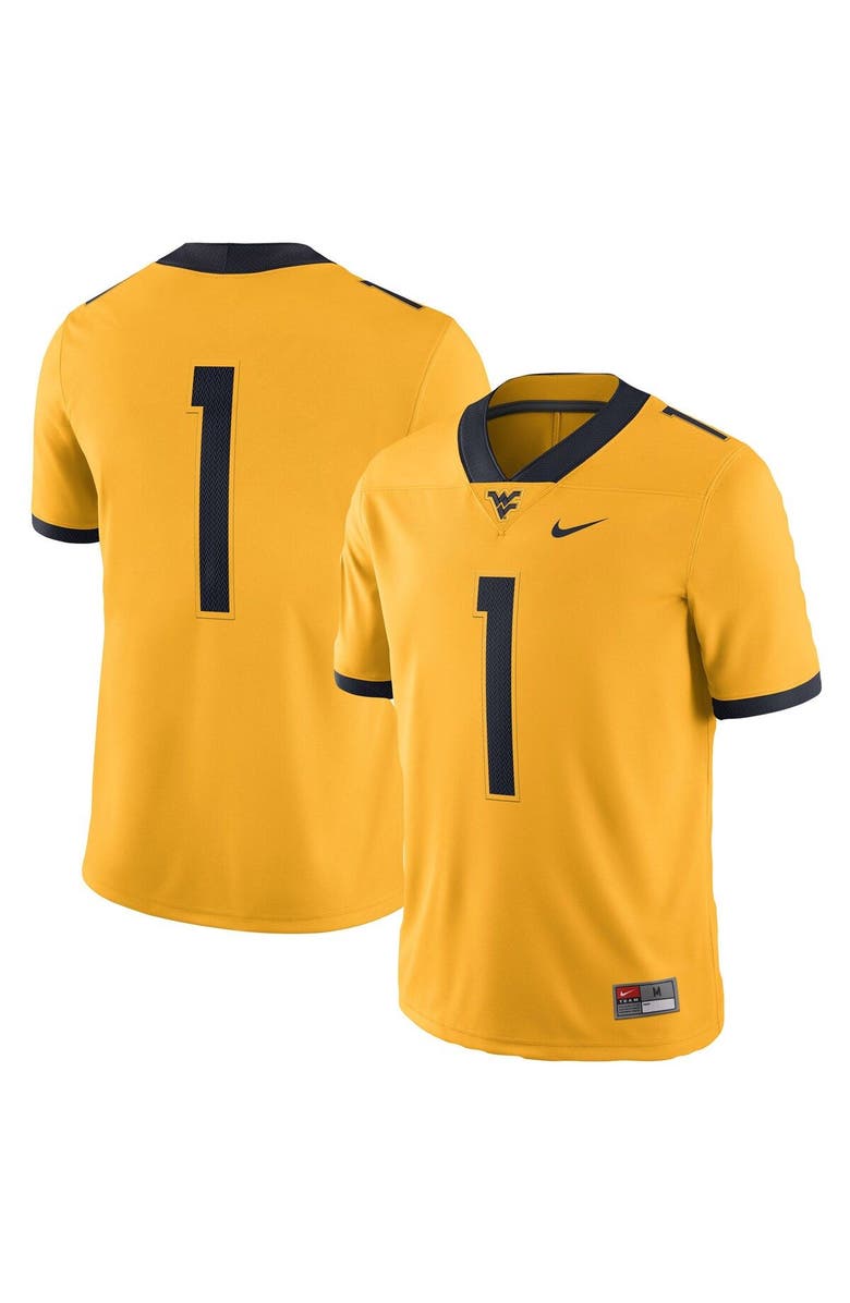 Nike Men's Nike Gold West Virginia Mountaineers Alternate Game Jersey, Main, color, Gold