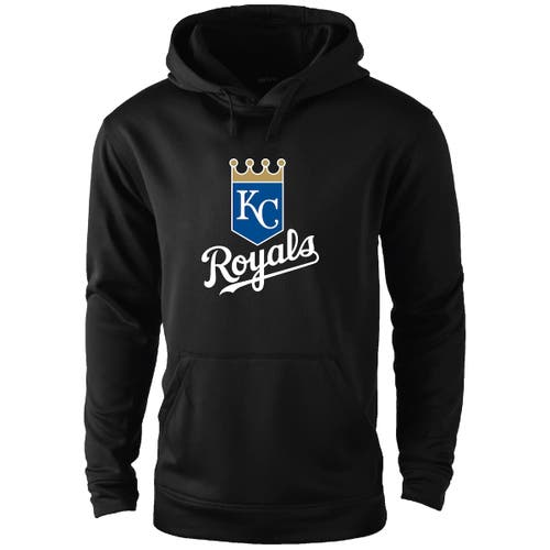 DUNBROOKE DUNBROOKE BLACK KANSAS CITY ROYALS CHAMPION PULLOVER HOODIE