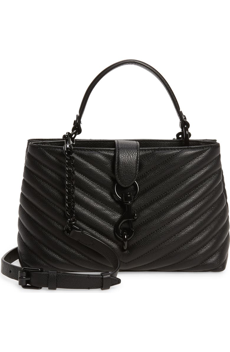 Rebecca Minkoff Edie Leather Top Handle Satchel, Main, color,