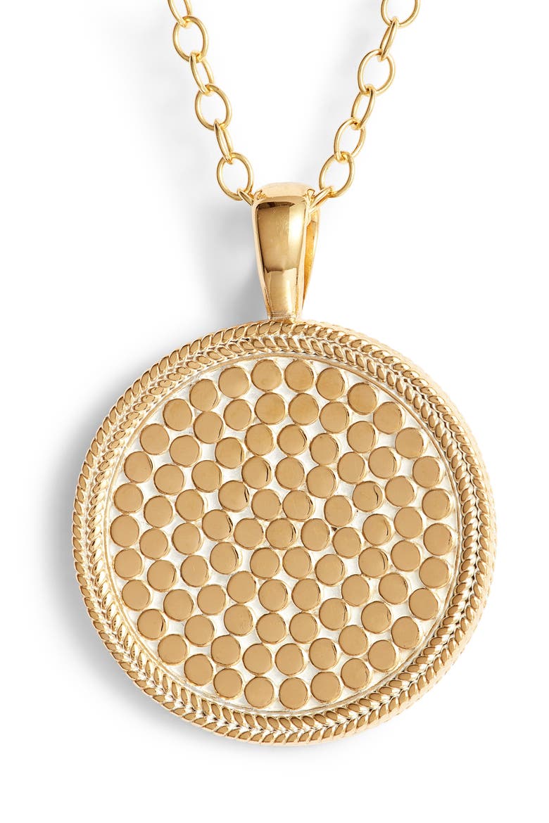 Medallion Pendant Necklace, Alternate, color, GOLD