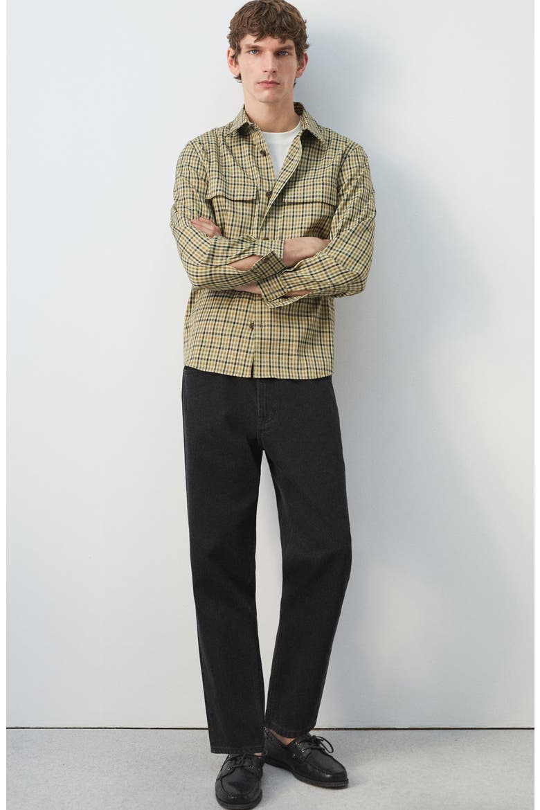 Plaid Print Shirt Jacket, Alternate, color, OLIVE GREEN