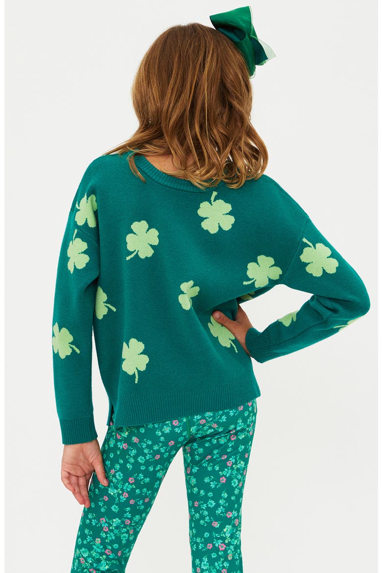 Kids' Little Callie Sweater, Alternate, color, CLOVER GREEN