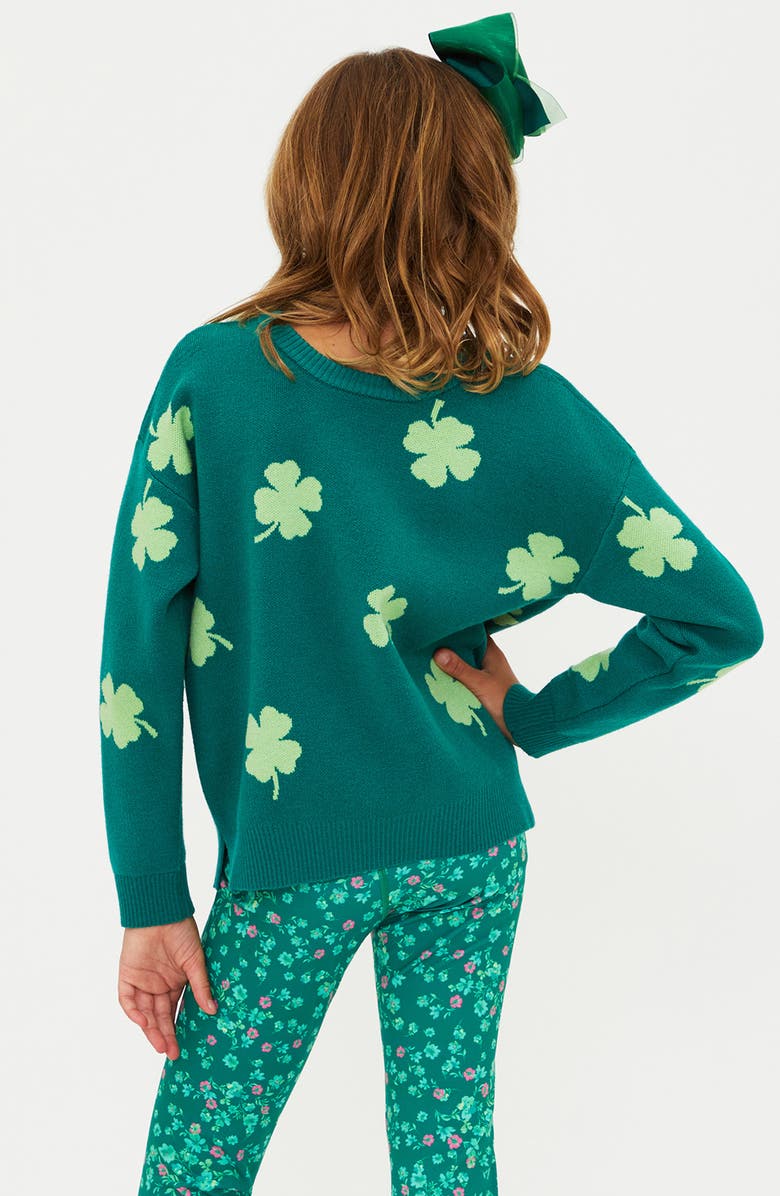 Beach Riot Kids' Little Callie Sweater, Alternate, color, Clover Green